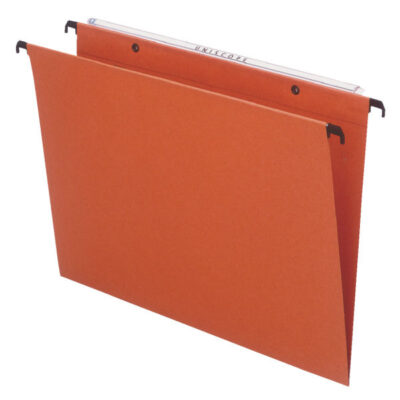 Esselte Orgarex Suspension File Card Foolscap 15mm V Base Orange (Pack 50) 10402