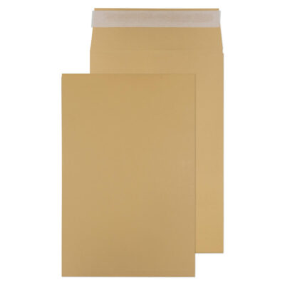 Blake Purely Packaging Pocket Gusset Envelope 381x254 Peel and Seal 25mm Gusset 140gsm Manilla (Pack 125) - 11101