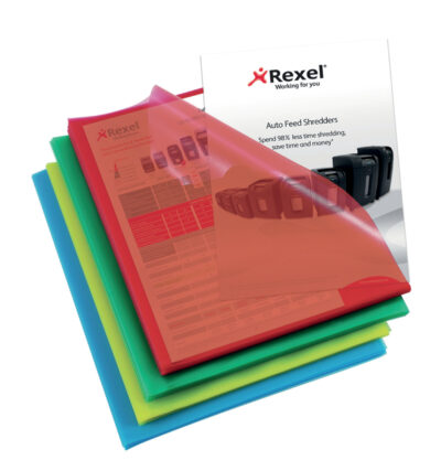 Rexel Nyrex Cut Flush Folder Polypropylene A4 110 Micron Assorted Colours (Pack 100) – 12216AS