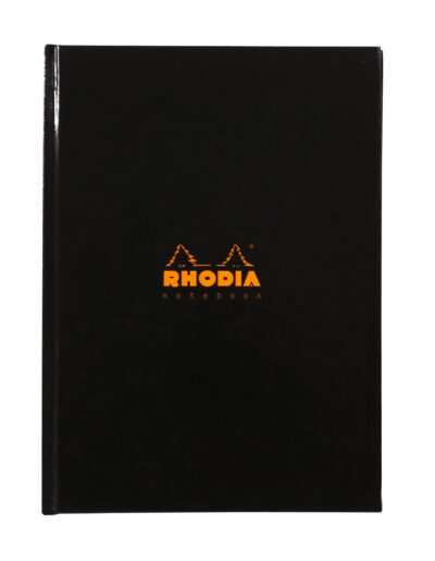 Rhodia A5 Hard Cover Casebound Business Book Ruled 192 Pages Black (Pack 3) - 119231C
