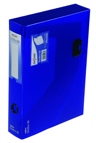 Snopake DocBox Polypropylene A4 60mm Spine Width Push Lock Closure Blue – 12867