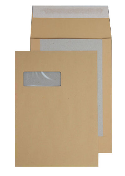 Blake Purely Packaging Board Backed Pocket Envelope C4 Peel and Seal 120gsm Manilla (Pack 125) – 13901MW