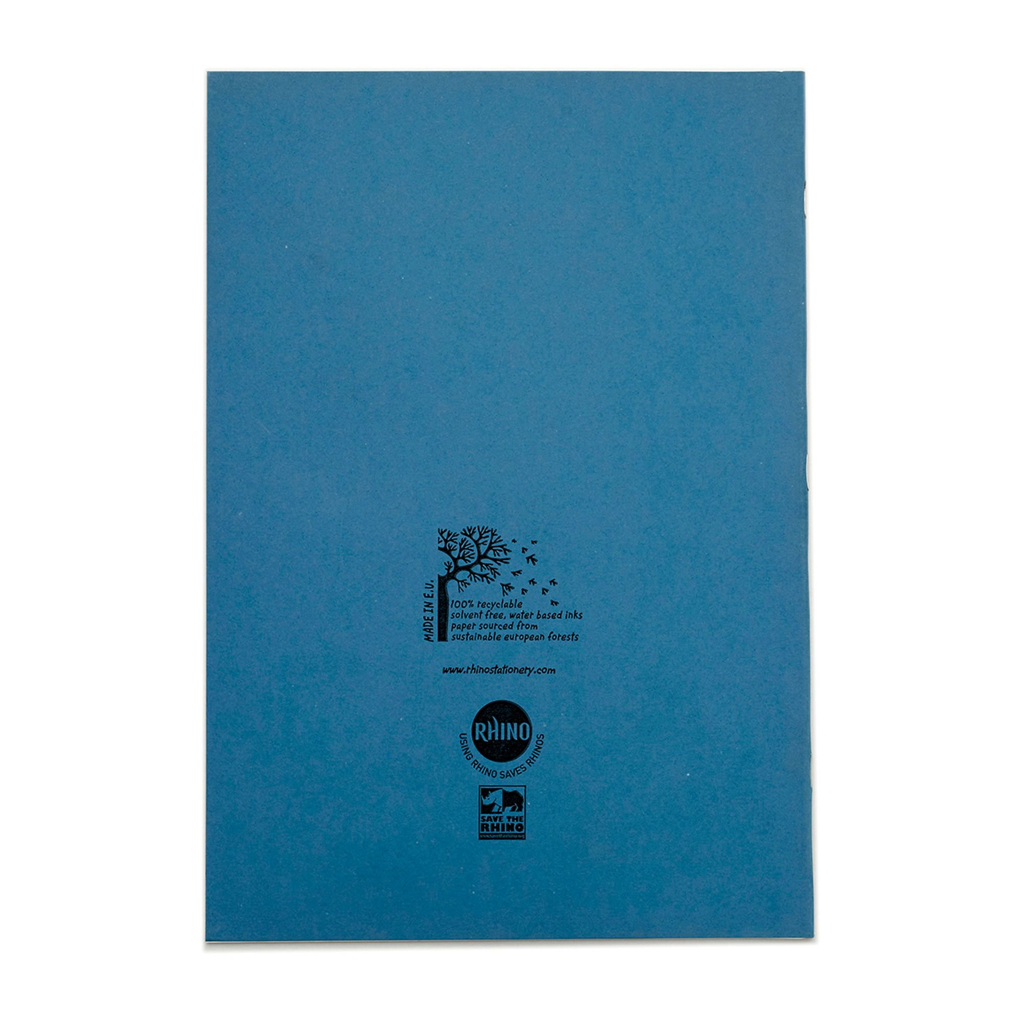 Rhino 13 x 9 A4+ Oversized Exercise Book 40 Page Ruled 12mm Light Blue (Pack 100) - VDU024-260-2 - Image 4