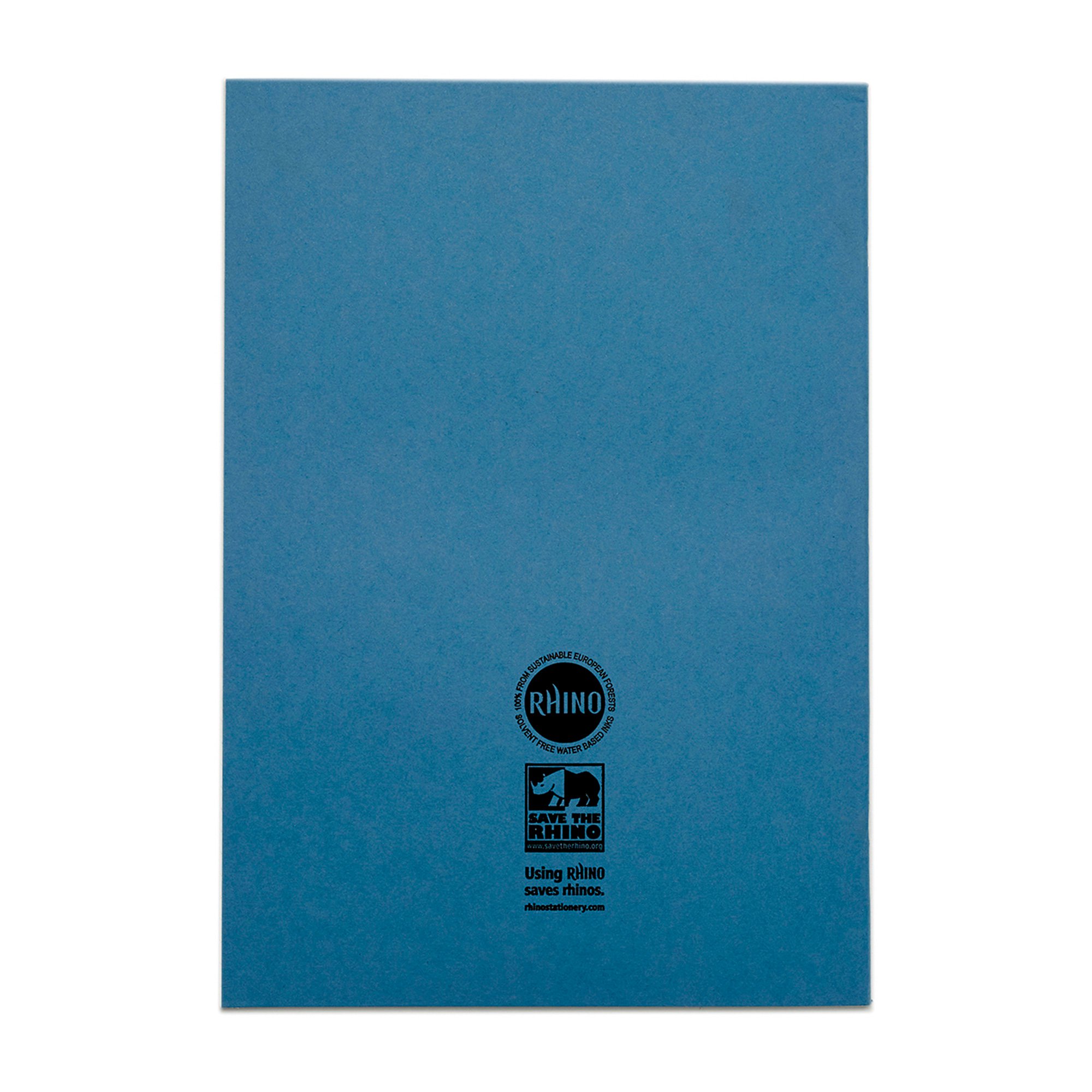 Rhino 13 x 9 A4+ Oversized Exercise Book 40 Page 7mm Squared Light Blue (Pack 100) - VDU024-360-4 - Image 4