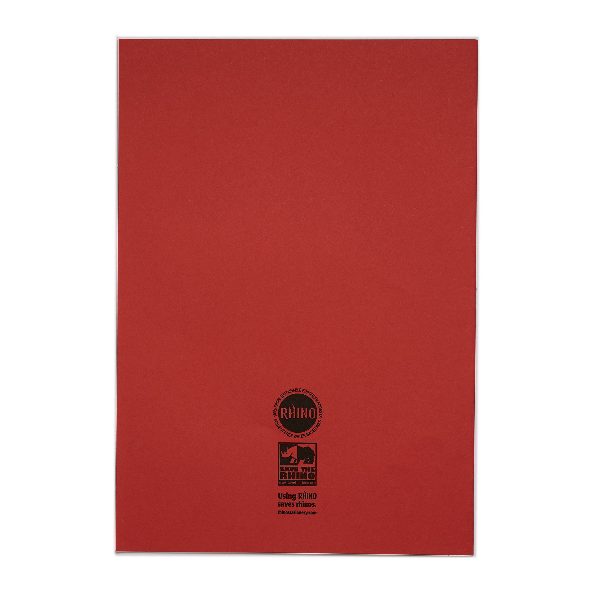 Rhino 13 x 9 A4+ Oversized Exercise Book 40 Page Ruled 8mm Red (Pack 100) - VDU024-110-0 - Image 4