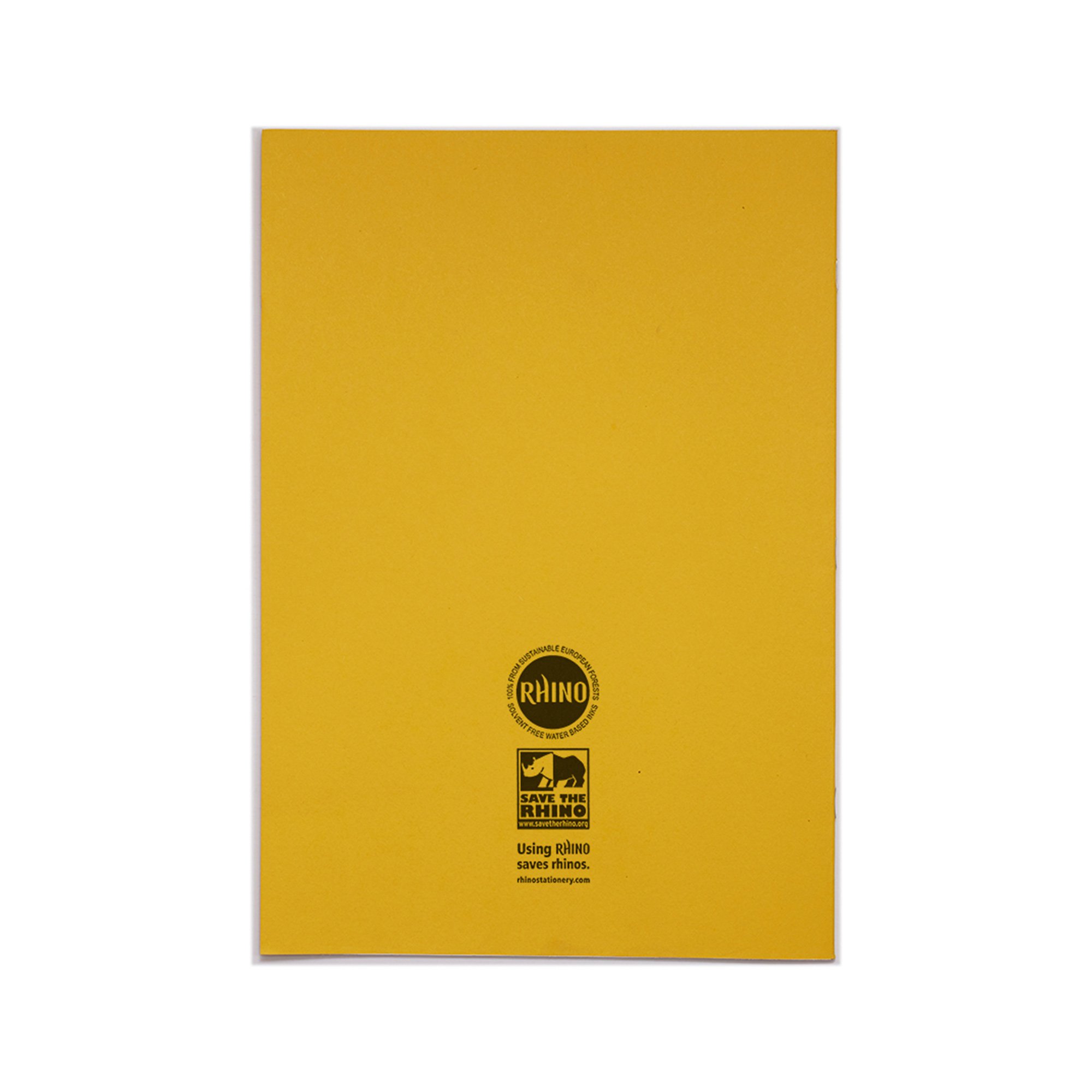 Rhino A4 Plus Exercise Book Yellow Ruled 80 page (Pack 50) VDU080-243 - Image 4