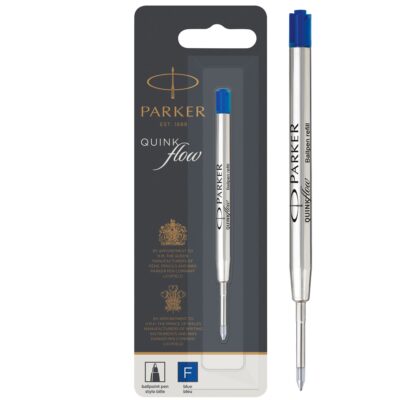 Parker Quink Flow Ballpoint Refill for Ballpoint Pens Fine Blue (Single Refill) – 1950368