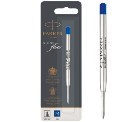 Parker Quink Flow Ballpoint Refill for Ballpoint Pens Medium Blue (Single Refill) – 1950371
