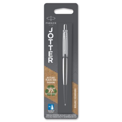 Parker Jotter Ballpoint Pen Stainless Steel/Chrome Barrel Blue Ink - 1953205