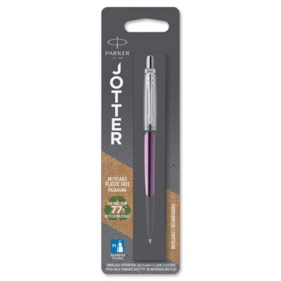 Parker Jotter Ballpoint Pen Victoria Violet/Chrome Barrel Blue Ink - 1953244