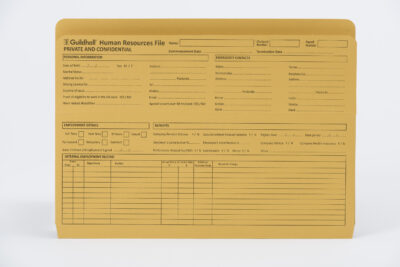 Guildhall Pre-Printed HR File Manilla 244x355mm 315gsm Yellow (Pack 50) - 211/1300Z