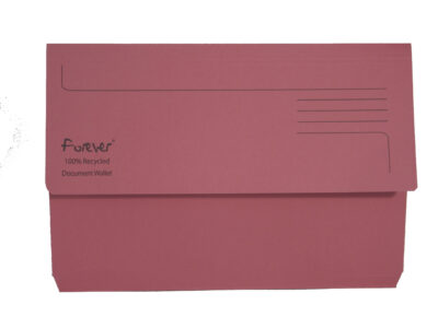 Exacompta Forever Document Wallet Manilla Foolscap Half Flap 290gsm Pink (Pack 25) - 211/5002Z