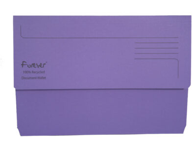 Exacompta Forever Document Wallet Manilla Foolscap Half Flap 290gsm Purple (Pack 25) - 211/5005Z