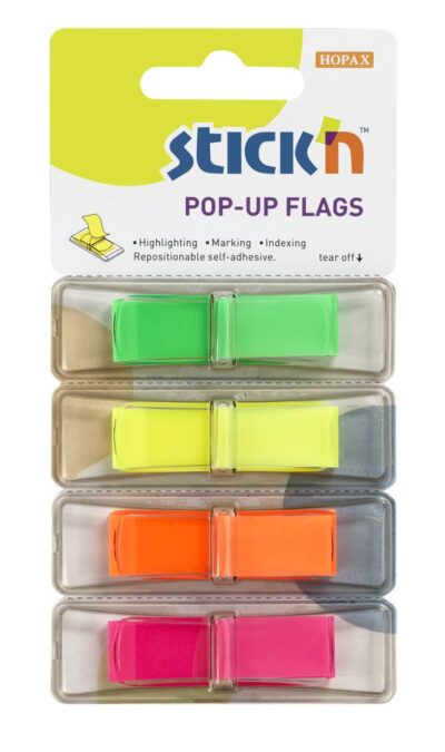 ValueX Index Flags Repositionable 12x45mm 4×40 Tabs Neon Assorted Colours (Pack 160) 26017