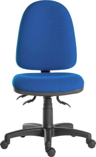 Ergo Trio Ergonomic High Back Fabric Operator Office Chair without Arms Blue - 2901BLU