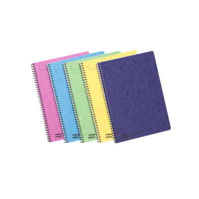 Clairefontaine Europa Notemaker A4 Wirebound Pressboard Cover Notebook Ruled 120 Pages Assorted Colours (Pack 10) 3154Z