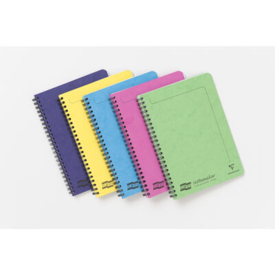 Clairefontaine Europa Notemaker A5 Wirebound Pressboard Cover Notebook Ruled 120 Pages Assorted Colours (Pack 10) 3155Z