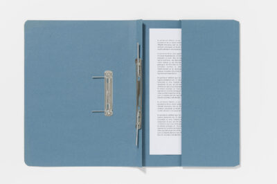 Guildhall Spring Pocket Transfer File Manilla Foolscap 285gsm Blue (Pack 25) - 347-BLUZ