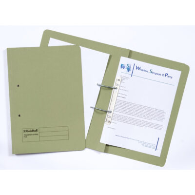 Guildhall Spring Transfer File Manilla Foolscap 315gsm Green (Pack 50) - 348-GRNZ