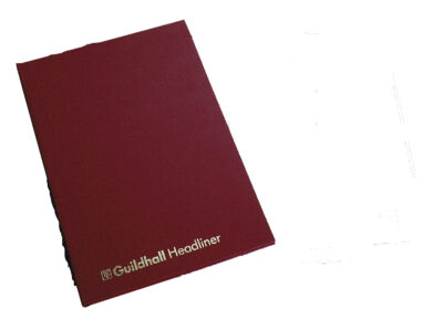 Guildhall Headliner Account Book Casebound 298x203mm 12 Cash Columns 80 Pages Red – 38/12Z