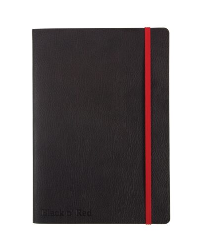 Black n Red A5 Casebound Soft Cover Journal Ruled Black/Red 144 Pages - 400051204