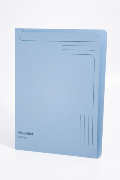 Guildhall Slipfile Manilla A4 Open 2 Sides 230gsm Blue (Pack 50) - 4601Z