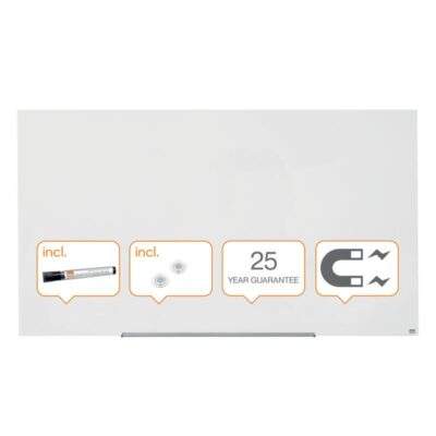 Nobo Impression Pro Magnetic Glass Whiteboard 1900x1000mm White 1905178