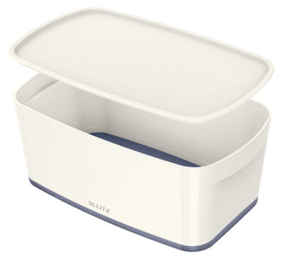 Leitz MyBox WOW Storage Box Small with Lid White/Grey 52294001