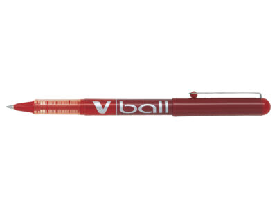 Pilot VBall Liquid Ink Rollerball Pen 0.5mm Tip 0.3mm Line Red (Pack 12) - 4902505085413SA