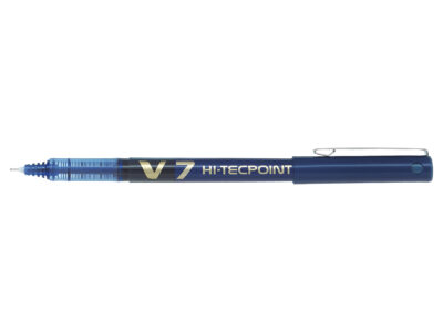 Pilot V7 Hi-Tecpoint Liquid Ink Rollerball Pen 0.7mm Tip 0.5mm Line Blue (Pack 12) - 101101203