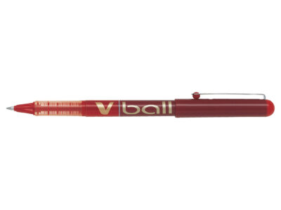 Pilot VBall Liquid Ink Rollerball Pen 0.7mm Tip 0.4mm Line Red (Pack 12) - 4902505134722SA