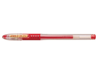 Pilot G-107 Grip Gel Rollerball Pen 0.7mm Tip 0.35mm Line Red (Pack 12) - 4902505158841