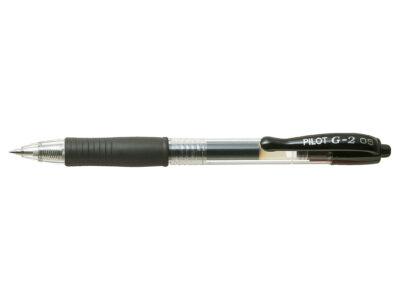 Pilot G-205 Retractable Gel Rollerball Pen 0.5mm Tip 0.32mm Line Black (Pack 12) - 40101201