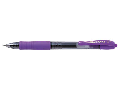 Pilot G-207 Retractable Gel Rollerball Pen 0.7mm Tip 0.39mm Line Violet (Pack 12) - 41101208