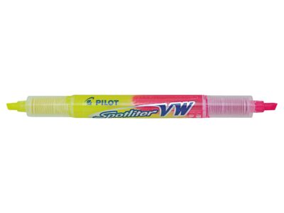 Pilot Begreen Spotliter VW Highlighter Pen Twin Chisel Tip 3.3mm Line Yellow/Pink (Pack 10) - 4902505324536
