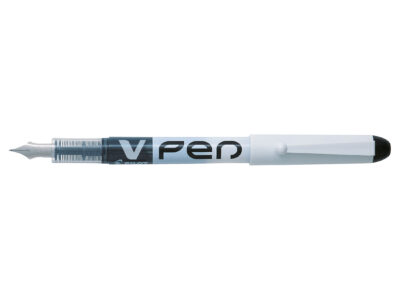 Pilot V-Pen Erasable Disposable Fountain Pen Black (Pack 12) - 631101201