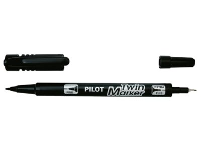 Pilot Begreen Permanent Marker Twin Tip Extra Fine/Fine 0.45mm and 0.5mm Line Black (Pack 10) - 4902505342080