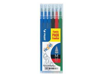 Pilot Refill for FriXion Ball/Clicker Pens 0.7mm Tip Assorted Colours (Pack 6) – 4902505525643