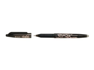 Pilot FriXion Ball Erasable Gel Rollerball Pen 1.0mm Tip 0.5mm Line Black (Pack 12) - 4902505551093