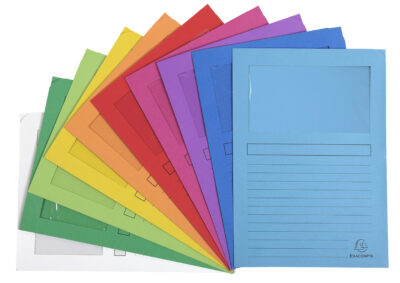 Forever Window Folder Manilla A4 120gsm Assorted (Pack 100) - 50100E