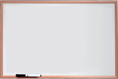 Nobo Basic Non Magnetic Melamine Whiteboard Pine Frame 600x400mm 1905199
