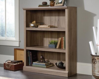 Barrister Home 3 Shelf Bookcase with 2 Adjustable Shelves W896 x D336 x H1112mm Salt Oak – 5420176