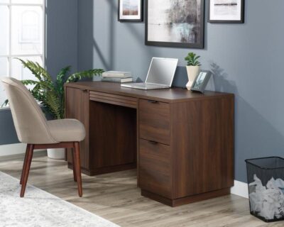Elstree Home Office Double Pedestal Executive Desk Spiced Mahogany - 5426918
