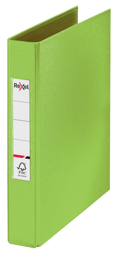 Rexel Ringbinder Choices A5 25mm 2 O-Ring Green (Pack 10) - 2115561