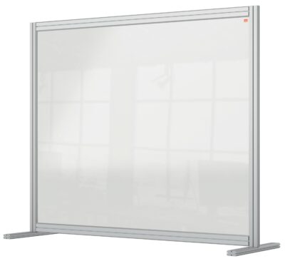Nobo Premium Plus Acrylic Desk Protective Divider Screen Modular System 1200x1000mm Clear 1915491