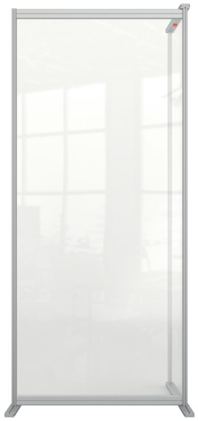 Nobo Premium Plus Acrylic Free Standing Protective Room Divider Screen Modular System Extension 800x1800mm Clear 1915519