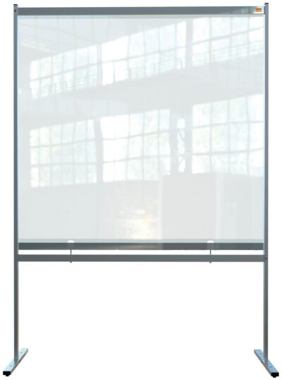 Nobo Premium Plus PVC Free Standing Protective Room Divider Screen 1480x2060mm Clear 1915551
