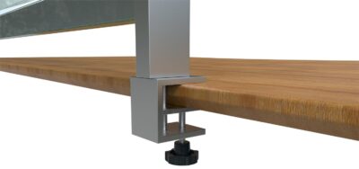 Nobo Premium Plus PVC Desk Protective Divider Screen Clamp (Pack 2) 1915555