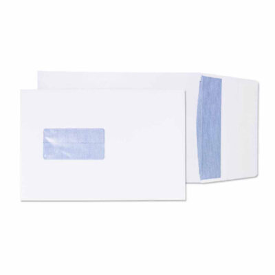 Blake Purely Packaging Pocket Gusset Envelope C5 Peel and Seal Window 25mm Gusset 120gsm White (Pack 125) – 6001
