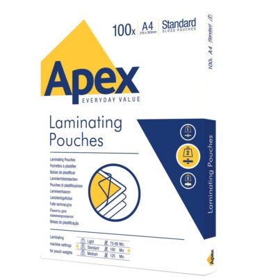 ValueX Laminating Pouch A4 2×100 Micron Gloss (Pack 100) 6003301